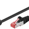 patchcord CAT 6 S/FTP kątowy 1x 90, czarny, 1m 51543