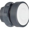 Pushbutton, illuminable, groping, waistband round, white, front ring black, mounting Ø 22 mm, ZB5AW31