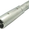 Adapter XLR złącze męskie XLR - złącze żeńskie jack 6,3 mm stereo Kash 55050 1 szt.