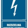 ZNAK - HG033 Rozdzielnia niskiego napięcia - opakowanie 10 sztuk 5 x 7,5 cm PN - Płyta 1mm