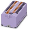 Distribution block, push-in connection, 0.14-4.0 mm², 19 pole, 24 A, 6 kV, purple, 3273520