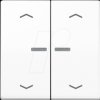 AS102KO5PWW Dual rocker, alpine white, light guide, arrow symbols