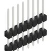 Pin header, 8 pole, pitch 2.54 mm, straight, black, 10050946