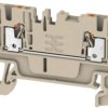 Through terminal block, push-in connection, 0.5-1.5 mm², 2 pole, 17.5 A, 6 kV, dark beige, 1552790000