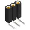 Socket header, 3 pole, pitch 2.54 mm, angled, BL 7 3