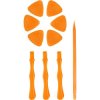 Bernstein 2-129 Opening Tool Set 10-Piece Orange Plastic Opener