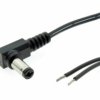 Przewód DC 0,25m z wtykiem kątowym 2,1x5,5 mm AWG20 2x0,5mm2 ESPE
