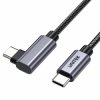 Kabel USB-C Wtyk-Wtyk 0,5m 90° Baseus, Kątowy 100W