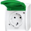 ABB 2CKA002083A0837 Gniazdo wtykowe ze stykiem ochronnym IP44 zielony, żółto-zielony