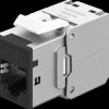 77943 Keystone module, Cat.6a STP, RJ45 socket / LSA, black