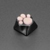 Adafruit Black Aluminum Kitty Paw Keycap with Pink Silicone Toes