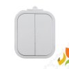 B2 IP54 Wyłącznik podwójny świecznikowy n/t 10A 250V WNT-2B2 biały ABEX