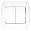 Włącznik 2-klawiszowy biały