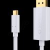 X-UCC021-010 USB C plug to DP cable, DP mode, 4K60, 1 m, white