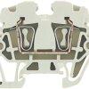 Through terminal block, spring balancer connection, 0.5-2.5 mm², 2 pole, 24 A, 6 kV, dark beige, 1720920000