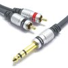 KABEL JACK 6,3 STEREO 2x WTYK RCA CINCH VITALCO 5m MK82