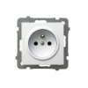 Gniazdo pojedyncze z uziemieniem białe GP-1GZ/m/00 As Ospel