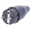 AS Schwabe 60411 Safety plug Mains Power Connector Black Plastic IP44 Rated