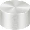 TRU COMPONENTS TC-11696504 Pokrętło z nakładką ze znacznikiem srebrny (Ø x W) 30 mm x 17 mm aluminium, plastik 1 szt.