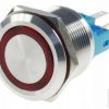 Przełącznik LB22MR-RED 22mm RING podśw. LED 9-24VDC;chwilowy;2A/250V
