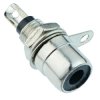 Black RCA Panel Mount Socket Nickel Plated
