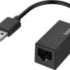 adapter USB 3.2 Gen 1 (USB 3.0) Hama Netzwerk-Adapter, USB-Stecker - LAN/Ethernet-Buchse, Gigabit Ethernet 00200325, 1 G