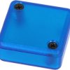 ABS enclosure, (L x W x H) 35 x 35 x 15 mm, blue/transparent, IP54, 1551NTBU