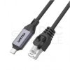 UNITEK Kabel przewód sieciowy USB typ-C / RJ45 LAN szary 2m