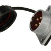 Wtyk; WF20J4ZZ1; 4 tory; lutowany; 2,5mm2; 9-10,5mm; na panel; IP67; 25A; 500V; Weipu; RoHS