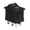 Przełącznik kołyskowy 6pin / 2poz czarny 6A/250V