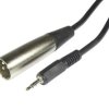 KABEL XLR(m) - JACK 3.5(m) stereo 3.0m