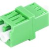 Fiber optic connector, LC socket to LC socket, OS1/OS2, singlemode, ceramic, green, BS07-60021