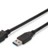 USB 3.0 extension cable, USB plug type A to USB socket type A, 3 m, black, AK-300203-030-S