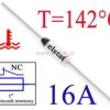 Bezpiecznik termiczny 16A; 142°C; axialny; THT