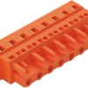 Socket header, 8 pole, pitch 7.62 mm, angled, orange, 231-708/031-000