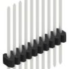 Pin header, 10 pole, pitch 1.27 mm, straight, black, 10060770