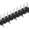 Pin header, 9 pole, pitch 2.54 mm, angled, black, 10047052