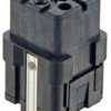 Socket contact insert, 3A, 5 pole, crimp connection, with PE contact, 09128053104