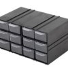 SZUF-PX-12 Regał z tworzywa 125x230x140mm - czarny - 12 szufladek przezroczystych