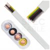 Kabel instalacyjny płaski YDYp 4x1,5mm2 biały 450/750V drut NKT
