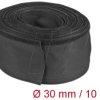 19216 Fabric hose with rip-tape fastening, 10 m x 30 mm, black