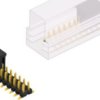 Pin header, 30 pole, pitch 2.54 mm, angled, black, SLLP6SMD03830GBSMPS