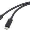 Renkforce USB-C Kabel USB4® Złącze męskie USB-C®, Złącze męskie USB-C® 1.00 m czarny podwójne ekranowanie RF-5241746