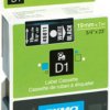 Labelling tape cartridge, 19 mm, tape black, font white, 7 m, S0720910