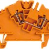 Through terminal block, spring balancer connection, 0.5-2.5 mm², 2 pole, 24 A, 8 kV, orange, 1772080000