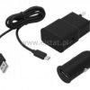 Ładowarka samoch. USB 2A + sieciowa 2,1A + micro