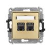 Icon Mechanizm Gniazda Komputerowego Podwójnego 2Xrj45, Kat. 8, Ekranowane,...