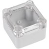 ABS/PC enclosure, (L x W x H) 50.95 x 48.9 x 36.15 mm, transparent/light gray (RAL 7035), IP65, BYB-3-90H0044