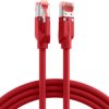 Patch cable, RJ45 plug, straight to RJ45 plug, straight, Cat 6A, S/FTP, LSZH, 0.25 m, red, K8052.0,25