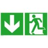 SafetyMarking 15.0084 Exit Sign Aluminium Left Arrow Down 300x150mm